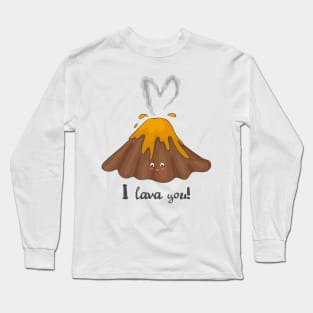 I Lava You - Cute Volcano Lava Love Heart Gift Long Sleeve T-Shirt